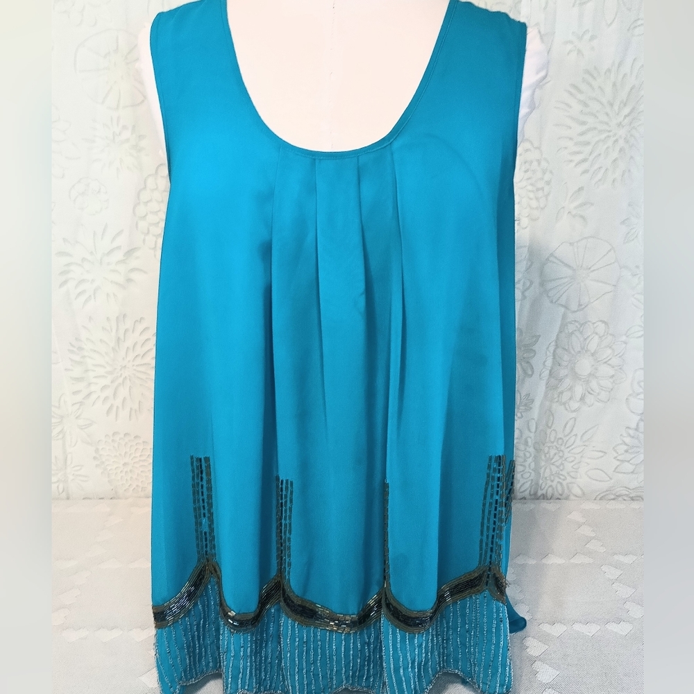 Little Mistress Beaded Embroidered 1920s Inspired Sleeveless Blouse